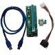 CONV.PCIE RISER CARD 1X A 16X COM CABOS USB 3.0 E MOLEX>SATA - 1060001
