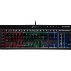 Corsair Gaming K55 RGB, Black, RGB LED, Rubber Dome - 1130501