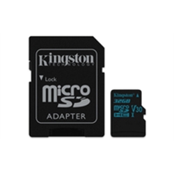 Kingston MicroSDHC 32GB Canvas Go! Class 10 UHS-I U3  + SD - 8000106