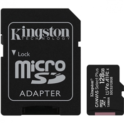 Kingston MicroSDXC 128GB Canvas Sel Plus 100R A1 C10 +Adapt - 8000321
