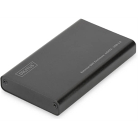 DIGITUS Caixa Externa Disco mSATA SSD USB 3.0 Alumínio Preto - 8100072