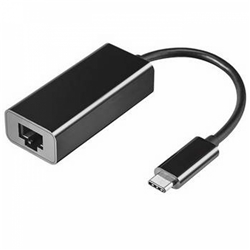 CONVERSOR USB C P/ RJ45 GIGABIT LAN 0,25M PRETO - 1330763
