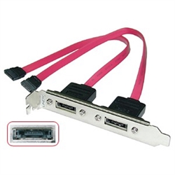 LINDY 2-Port eSATA Backplate Adapter - 1350430