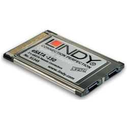 LINDY Controlador PCMCIA CardBus - 2 Portas eSATA - 1060106